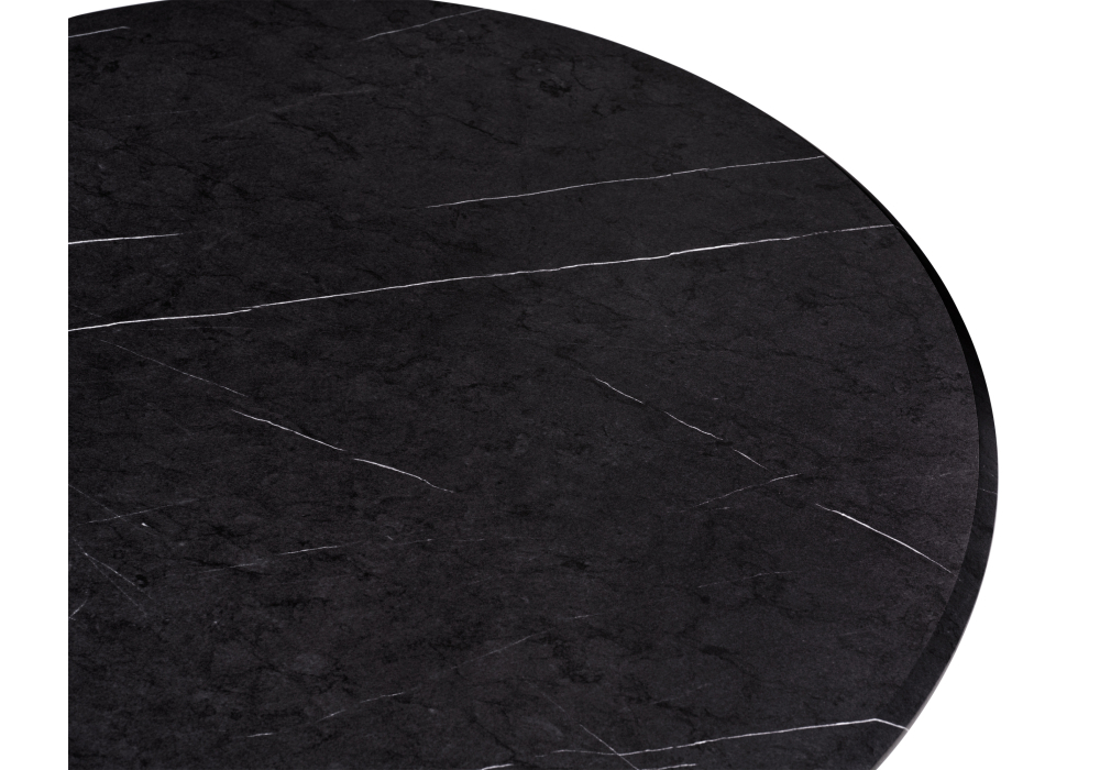 Стол деревянный Woodville Тулип 90х73 мрамор черный / черный 530835