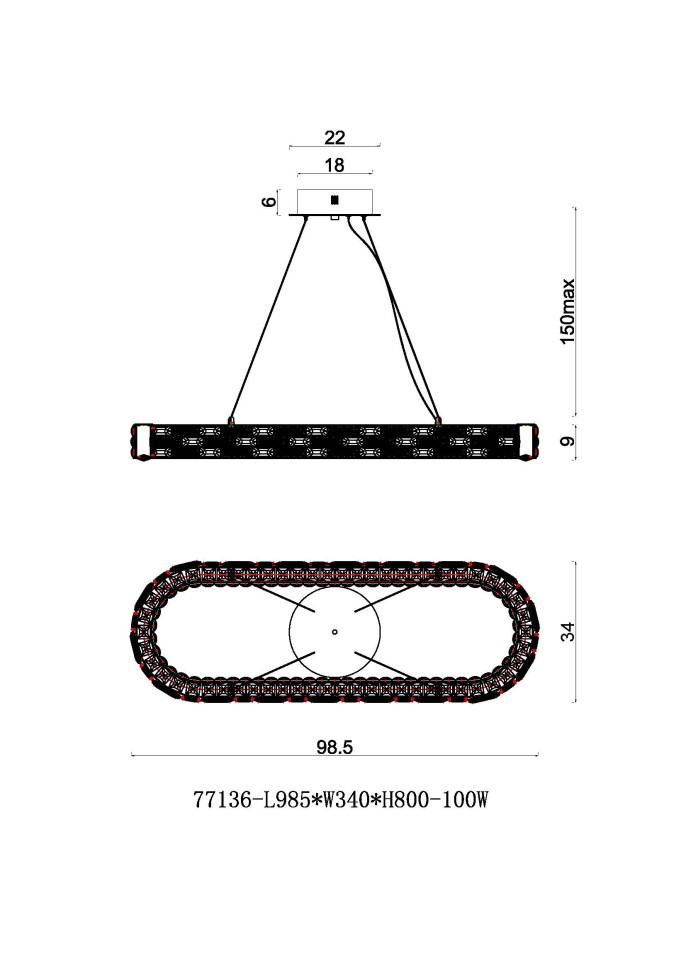 Люстра подвесная Fluorite FL1052-10PO