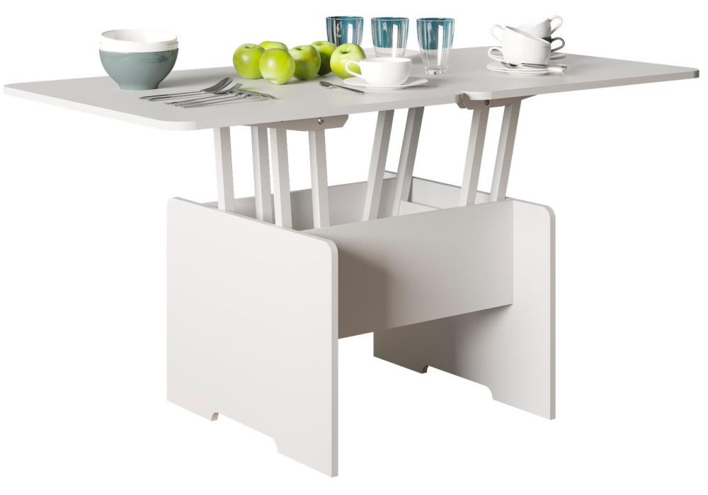 Стол-трансформер Woodville Престиж белый 402960