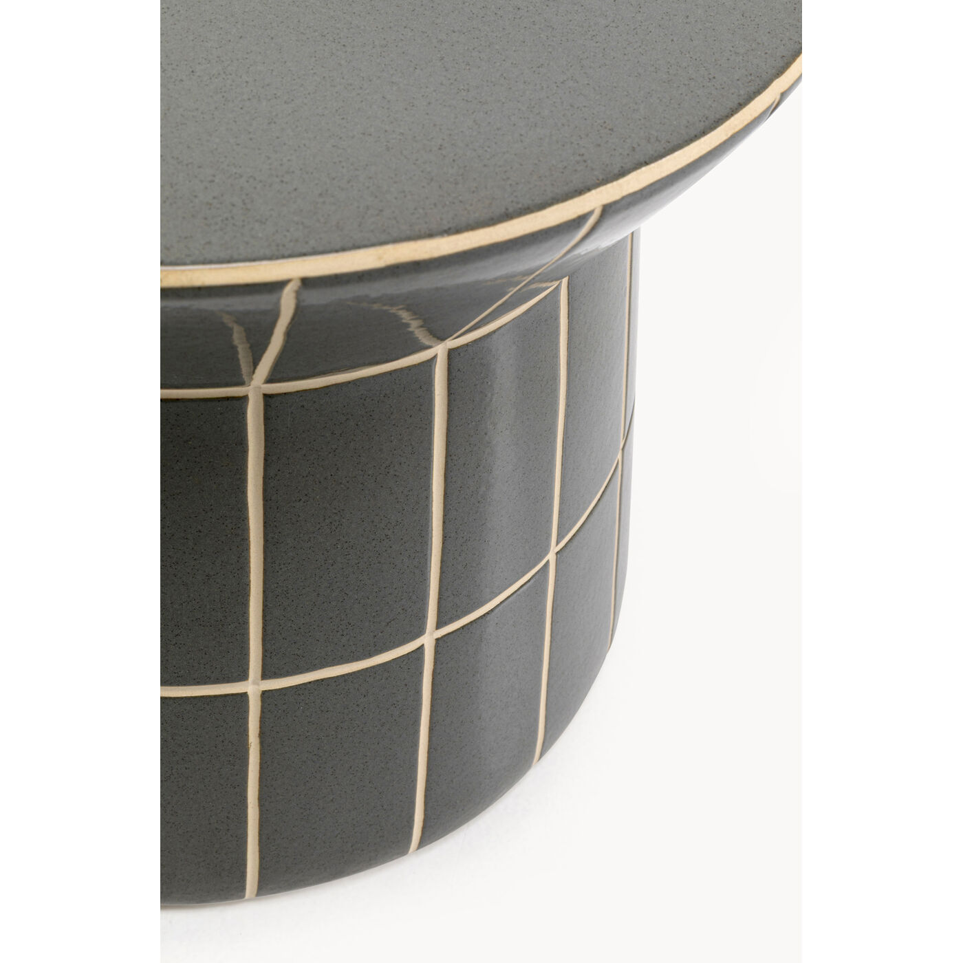 Стол приставной Bliss Tile Rim Blue Ø38cm KARE 71092