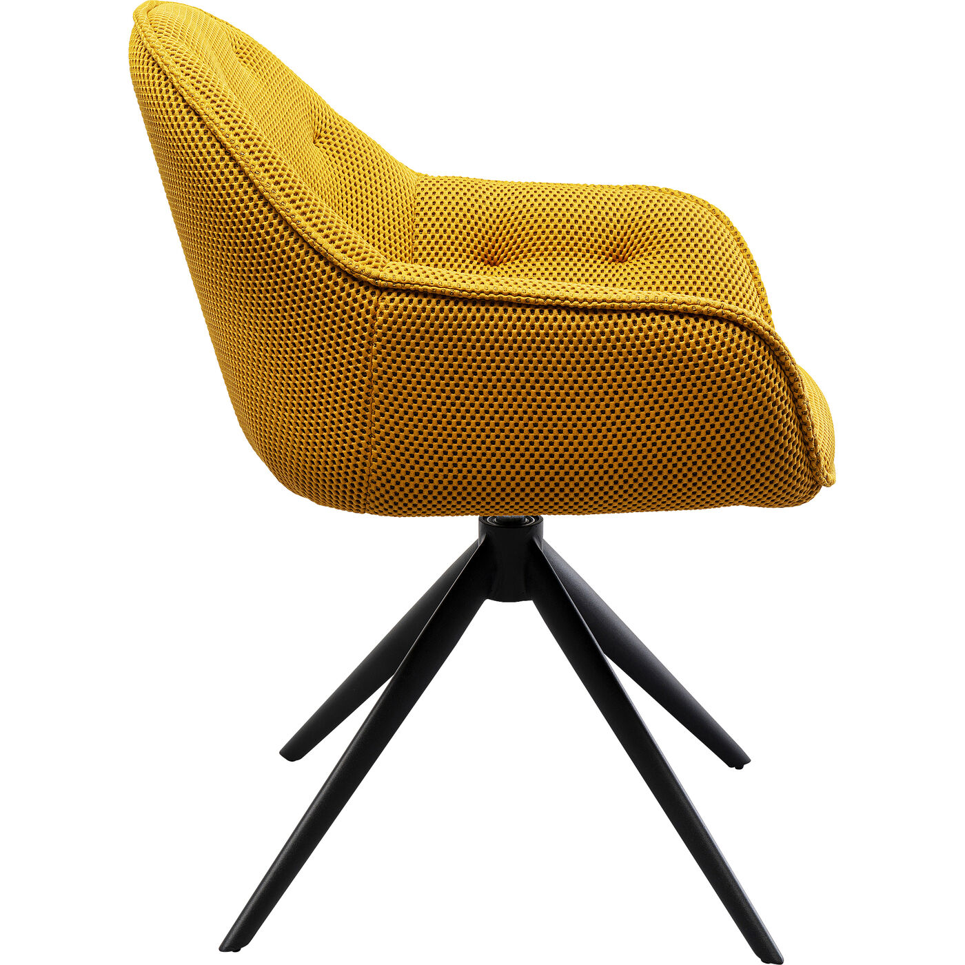 Стул вращающийся Carlito Mesh Yellow KARE 87682