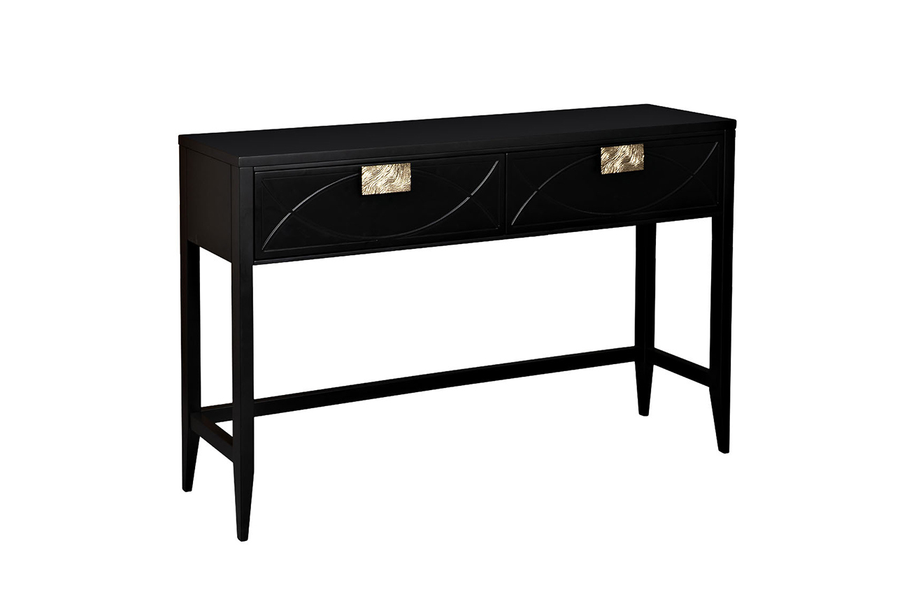 Консоль черная с ящиками Garda Decor 98BP-GD01KONS-CHERN