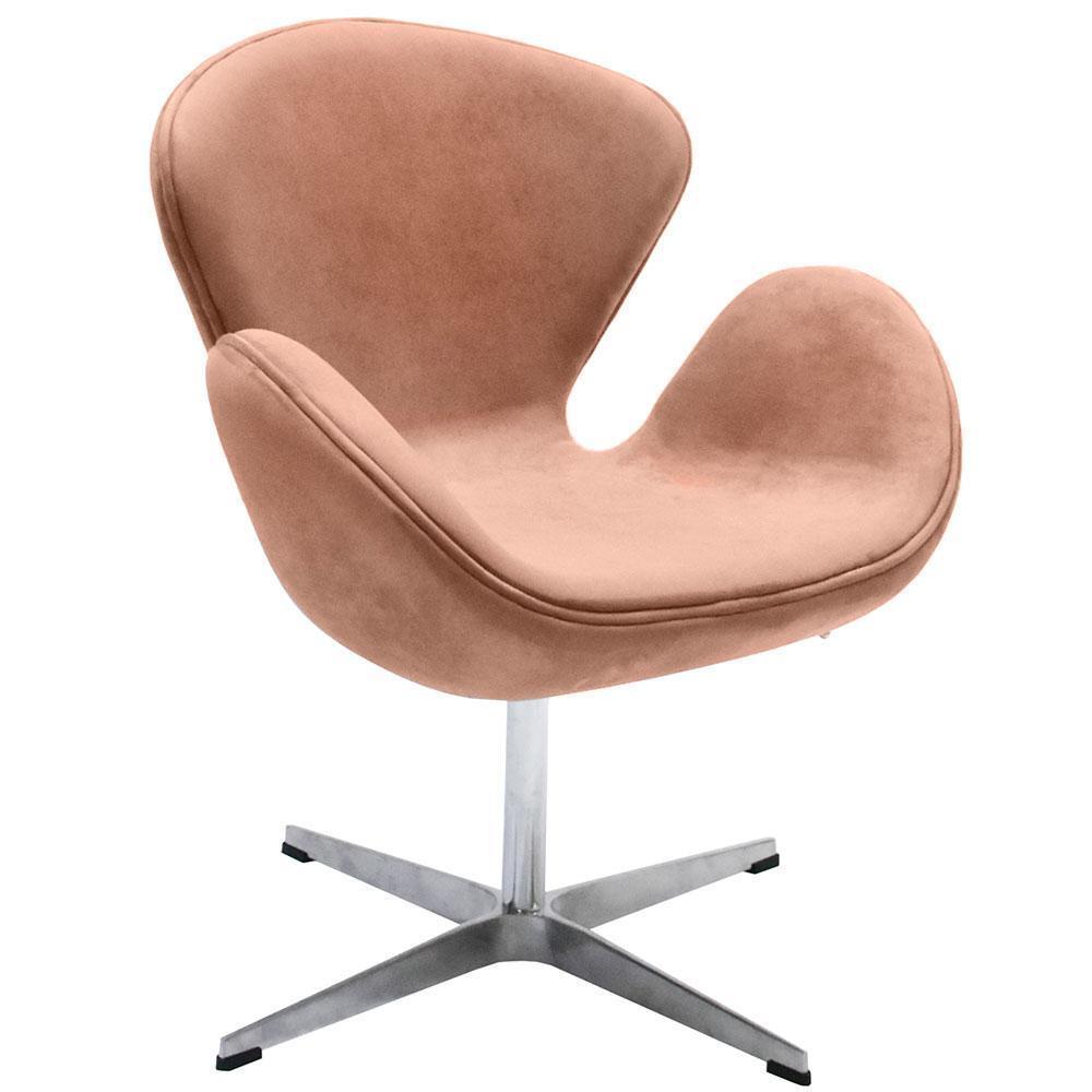 Кресло SWAN CHAIR пыльно-розовый, искусственная замша Bradex Home FR 0657