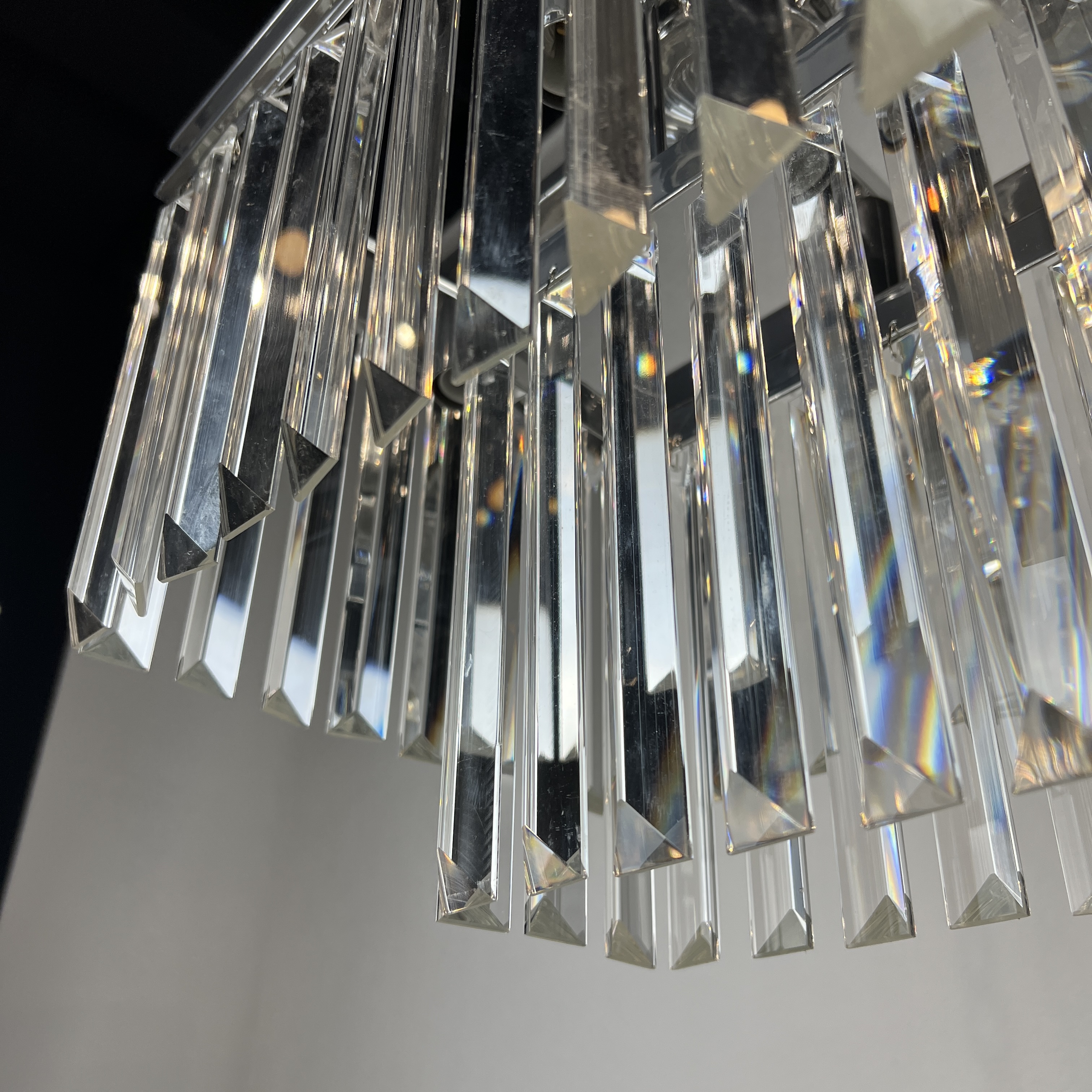 Люстра Rh 1920S Odeon Clear Glass Fringe Chrome By Imperiumloft