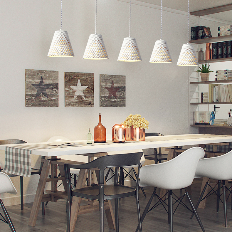 Подвесной светильник HASSA D12 White by ImperiumLoft
