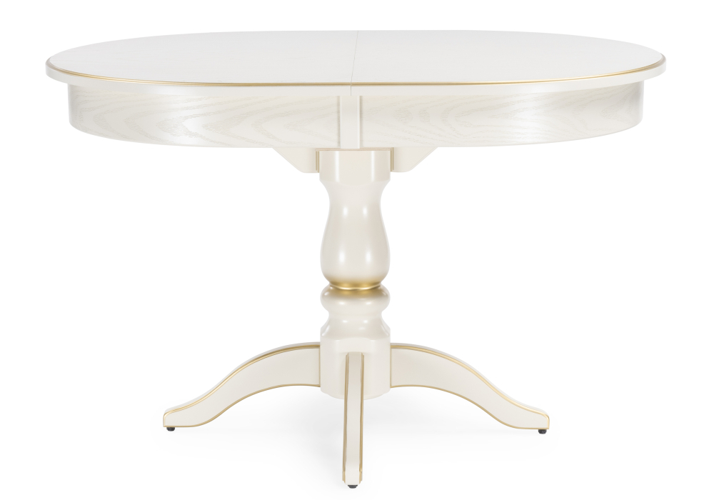 Стол деревянный Woodville Сайрус слоновая кость / золото 515971