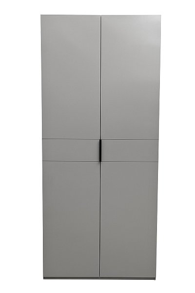 Шкаф двудверный с полками цвет серый кобальт Garda Decor GD-10013/2-6(глухой)