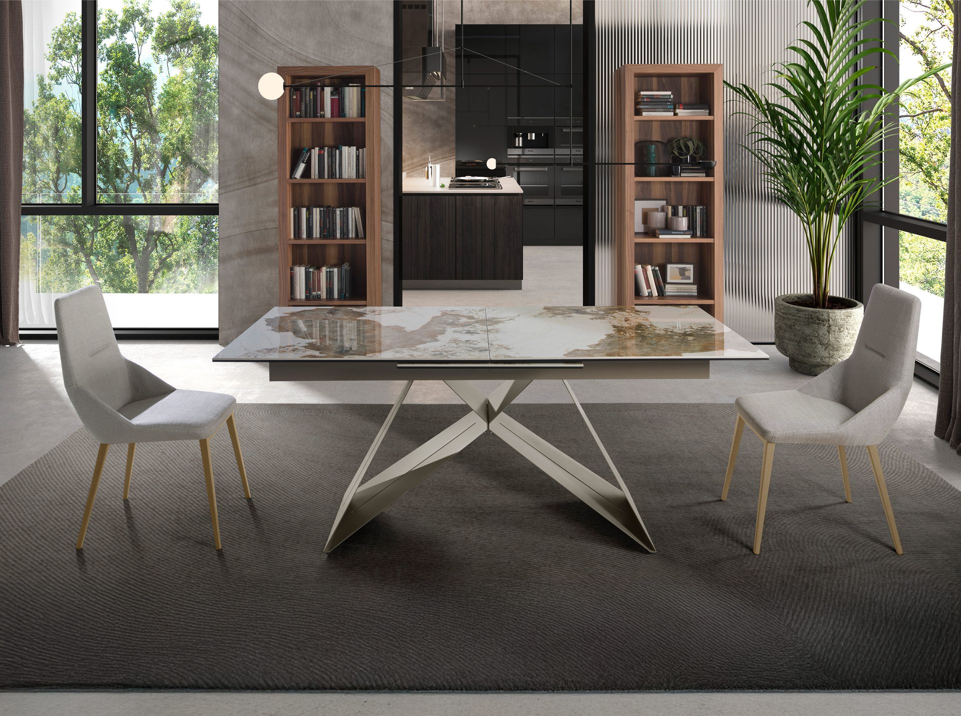 Стул 4132/A137 светло-серый тканевый Angel Cerda