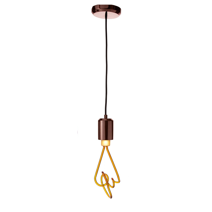 Подвесной светильник Seletti T-Holder Twist Amber 10699+07699_AMB
