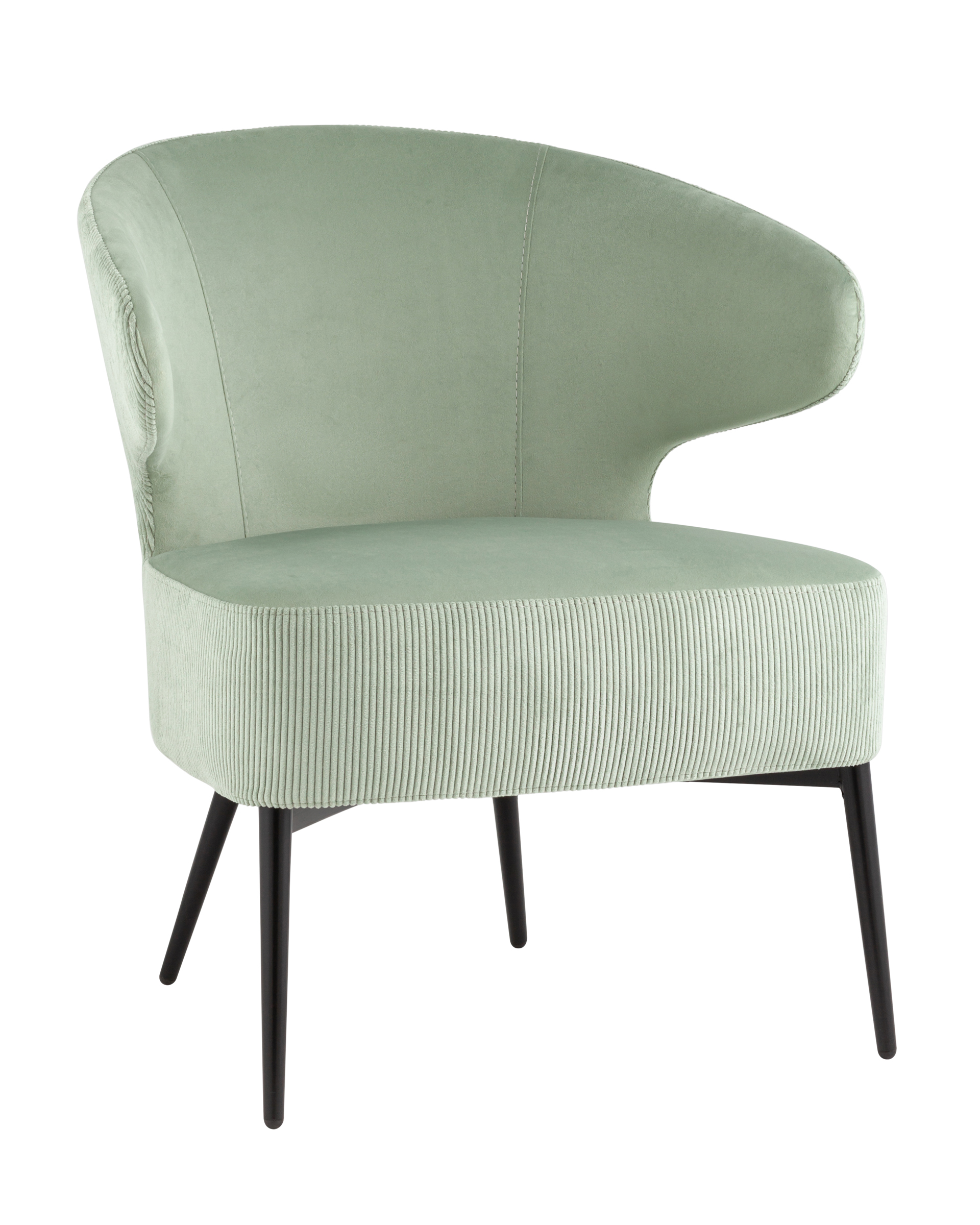 Кресло лаунж Royal Stripes велюр фисташковый Stool Group