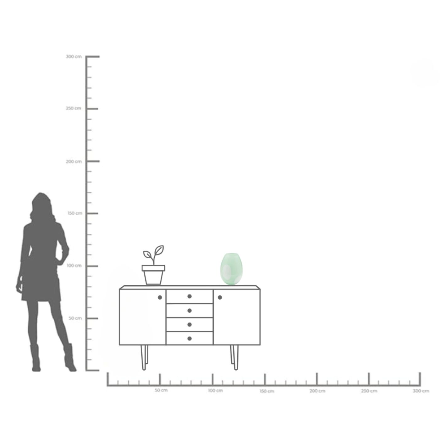 Ваза Punti 30cm KARE 56838