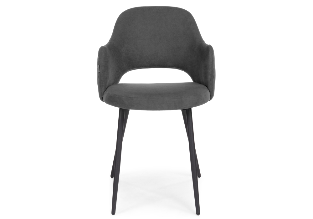 Стул Woodville Гутрид прошивка ромбы сзади темно-серый / черный 504182