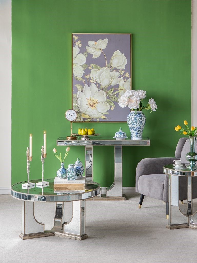 Столик кофейный с зеркальными панелями Магнолия Glasar A86885