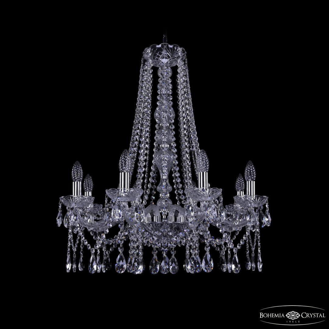 Люстра хрустальная 1413/8/220/h-73 Ni