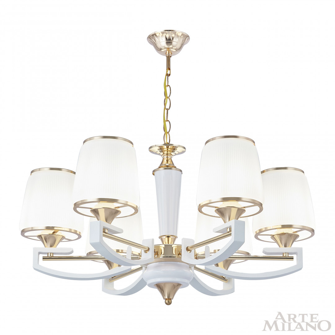 Люстра подвесная с плафонами 302457/6 Wh/Gd Arte Milano
