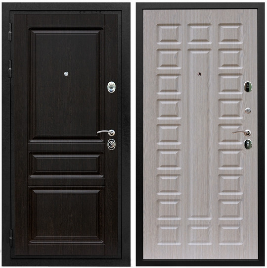 Дверь входная Graf Премиум-Н МДФ 16 мм ФЛ-243 Венге / МДФ 16 мм ФЛ-183 Сандал белый