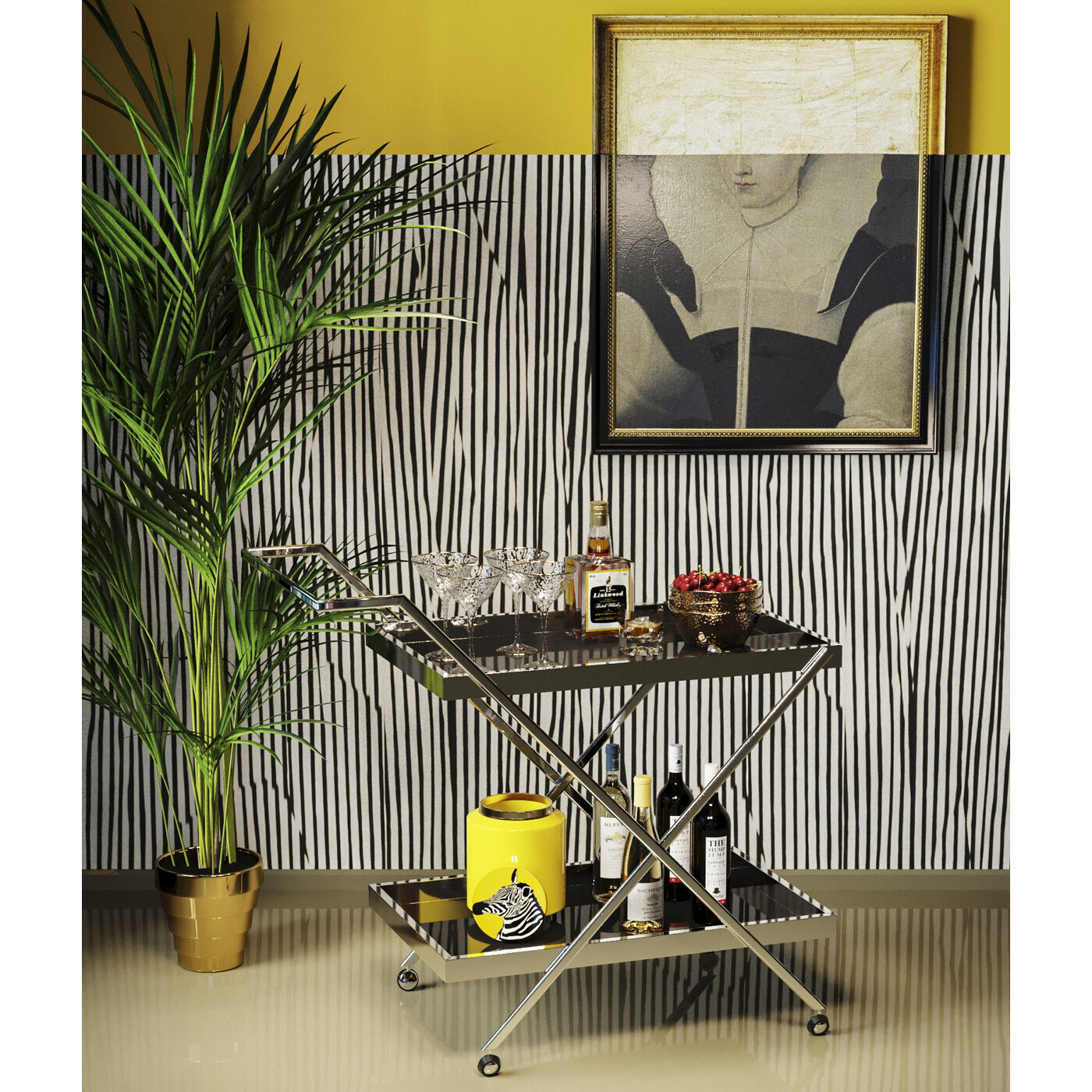 Столик-тележка KARE Casino 81386