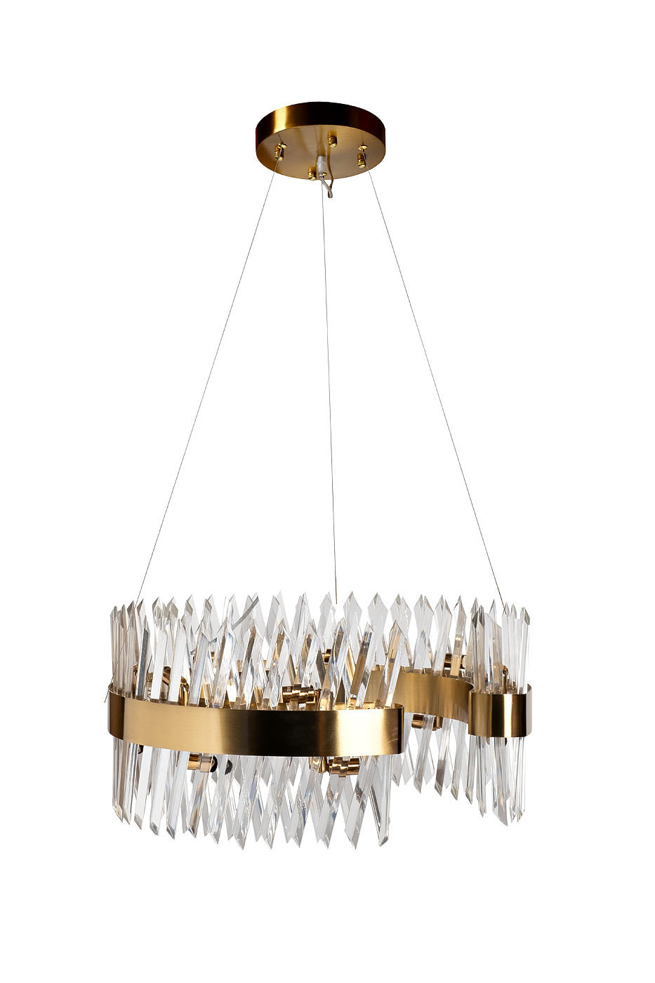 Люстра стеклянная (латунь) Garda Decor 92EL-YG18739G-14P