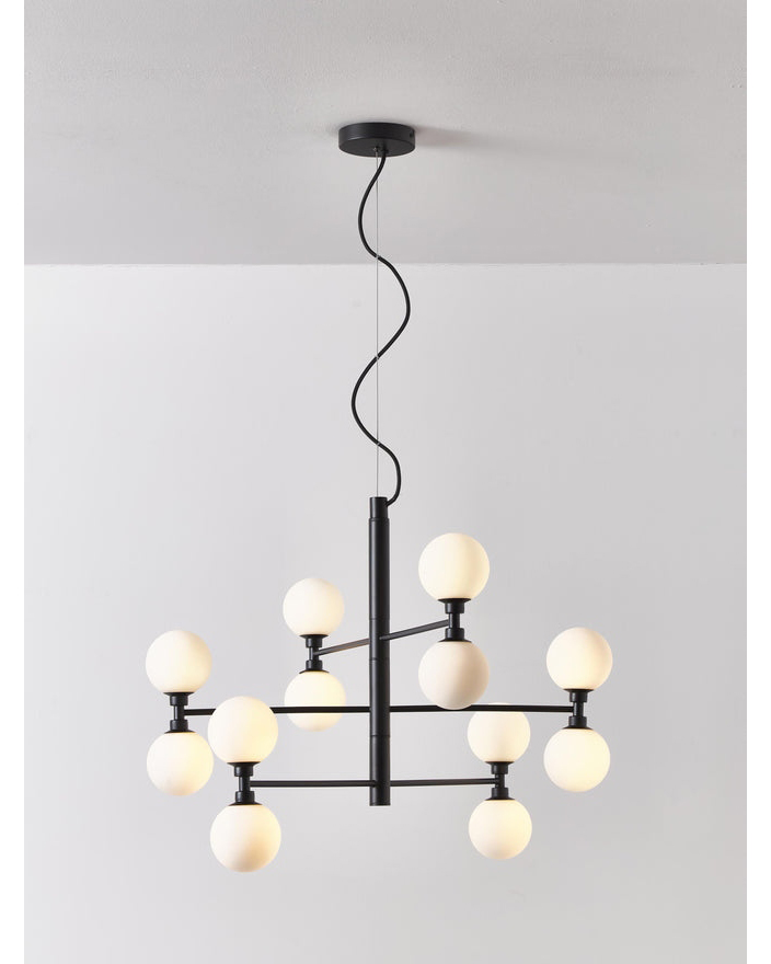 Чёрная люстра Гровер Louvre Home LCH030825SWL