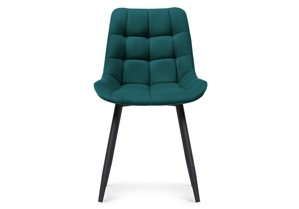 Стул Woodville Челси велюр морская волна / черный 511609