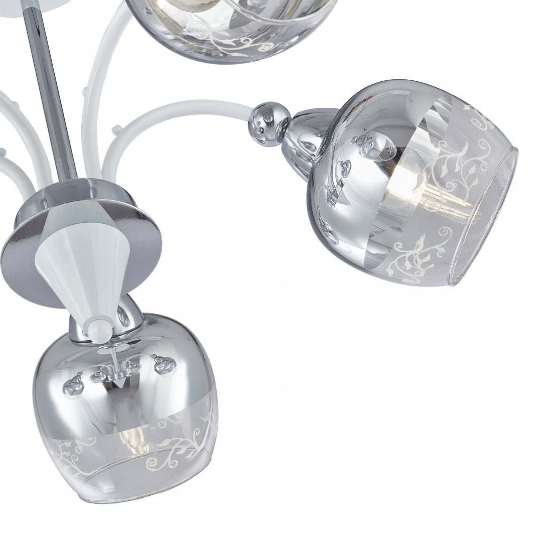 Люстра с плафонами 326008/5A WH+CR Arte Milano