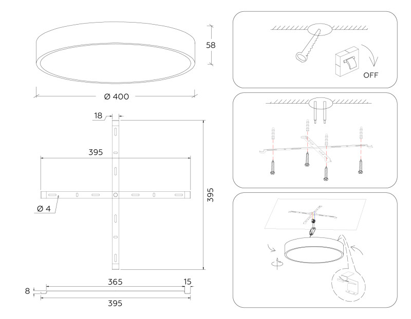 Накладной светильник Ambrella Light FV5530