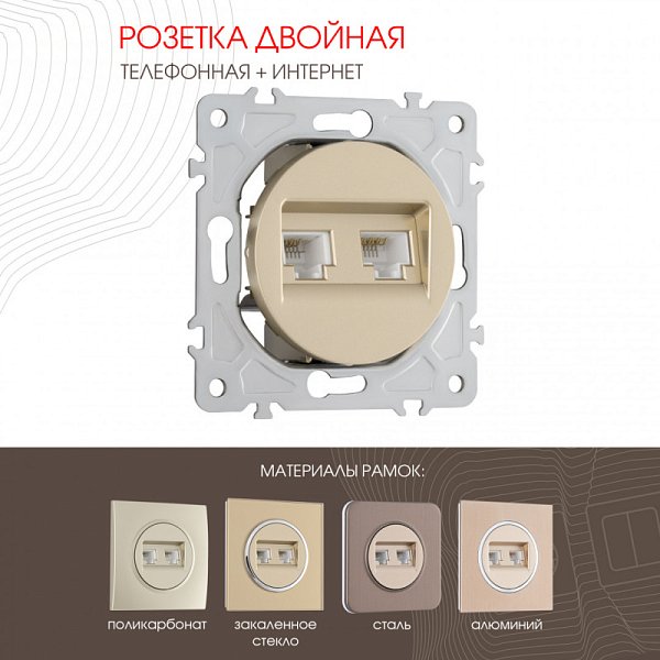 Розетка Arte Milano 202.44-1.shampan