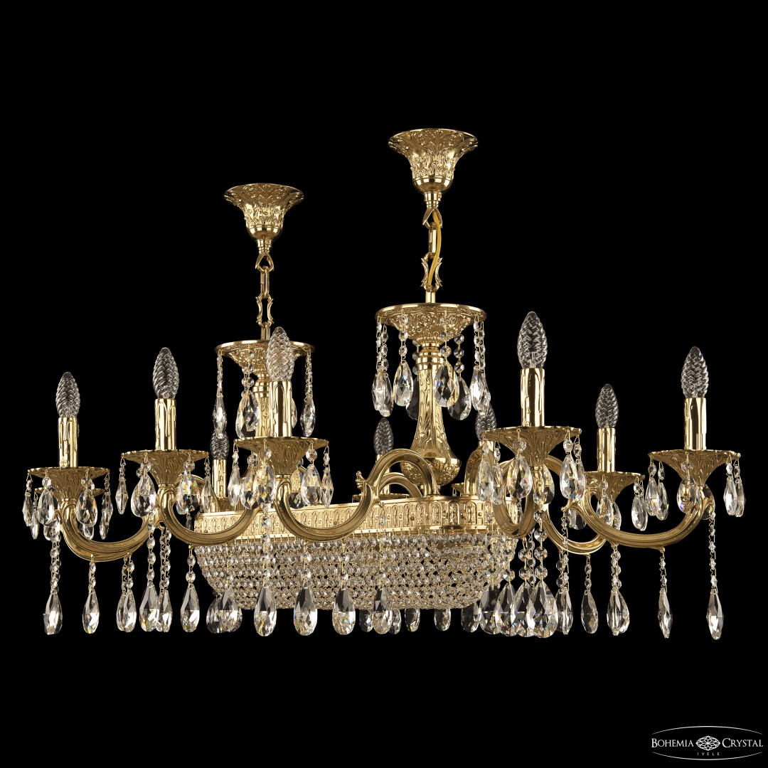 Люстра бронзовая 72153/10/250/600 G Bohemia Ivele Crystal