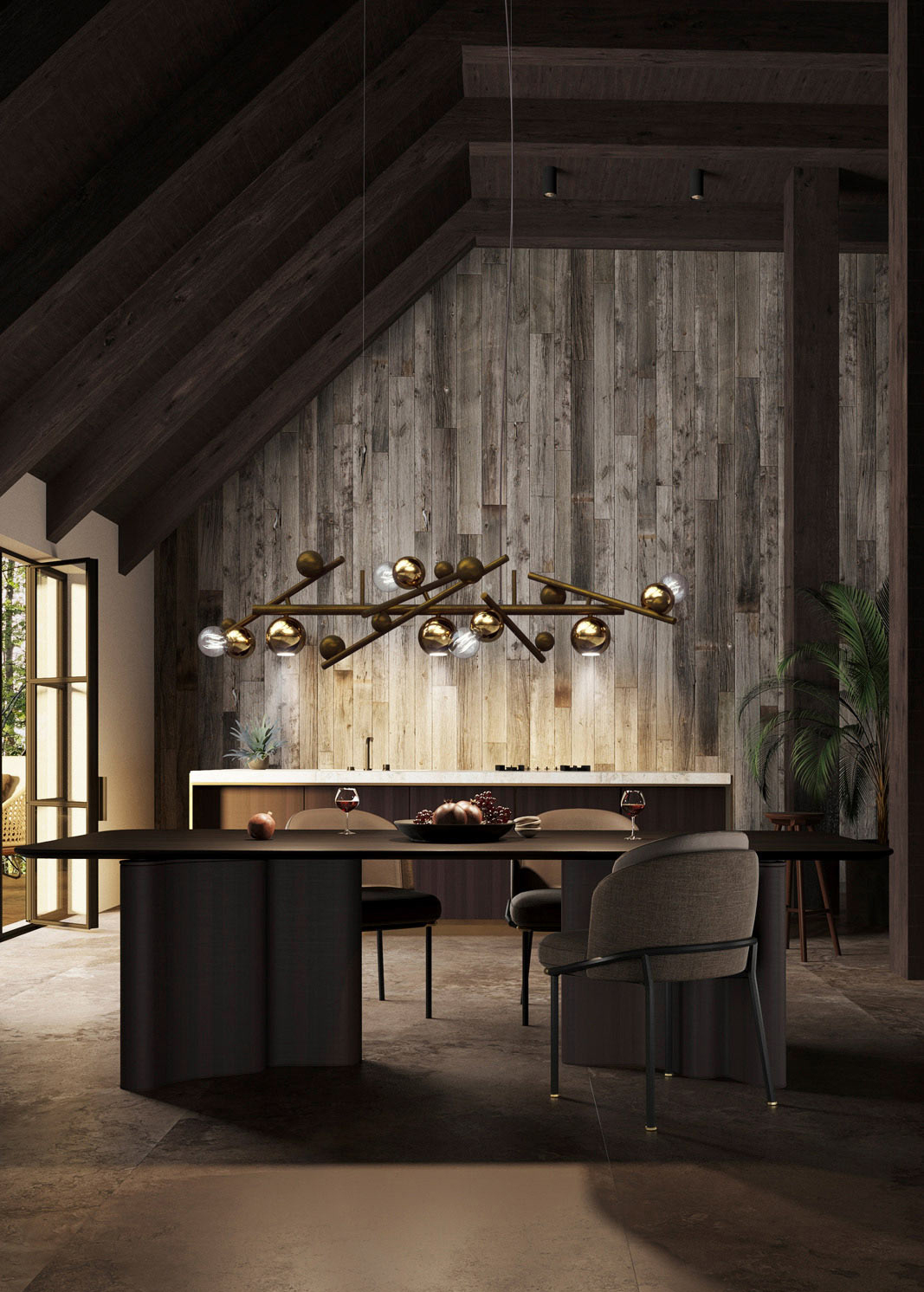 Люстра Brand Van Egmond Galaxy Long 140 Black/brass
