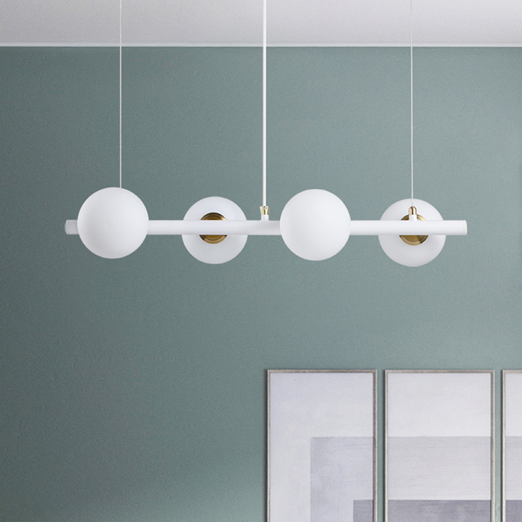 Подвесной Реечный Светильник Hakon L Белый By Imperiumloft