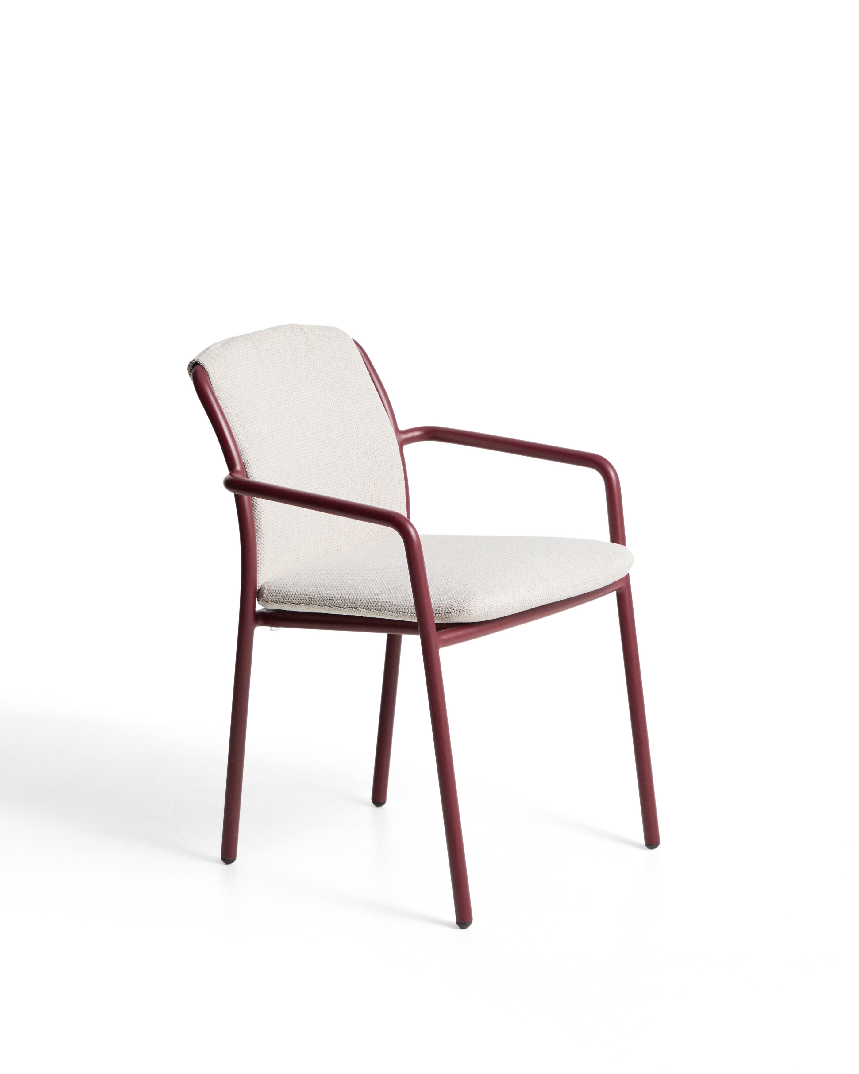 Уличный стул Linosa из бордового алюминия с бежевой подушкой La Forma 482285