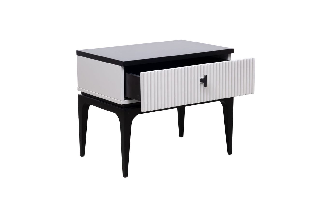 Тумбочка прикроватная Este черно-серая Garda Decor GD-00004