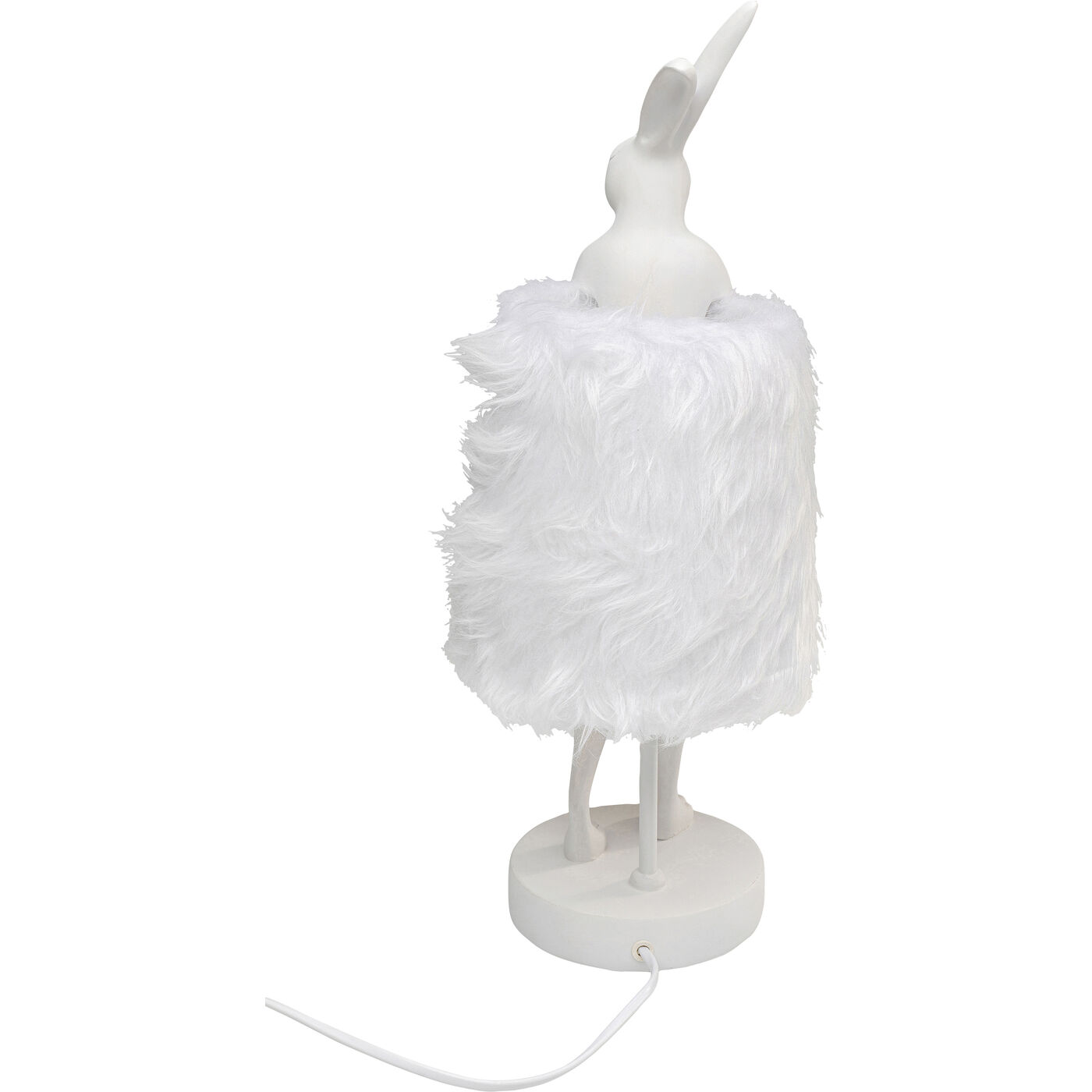 Светильник настольный Animal Rabbit Fur White/Silver 50cm KARE 56671