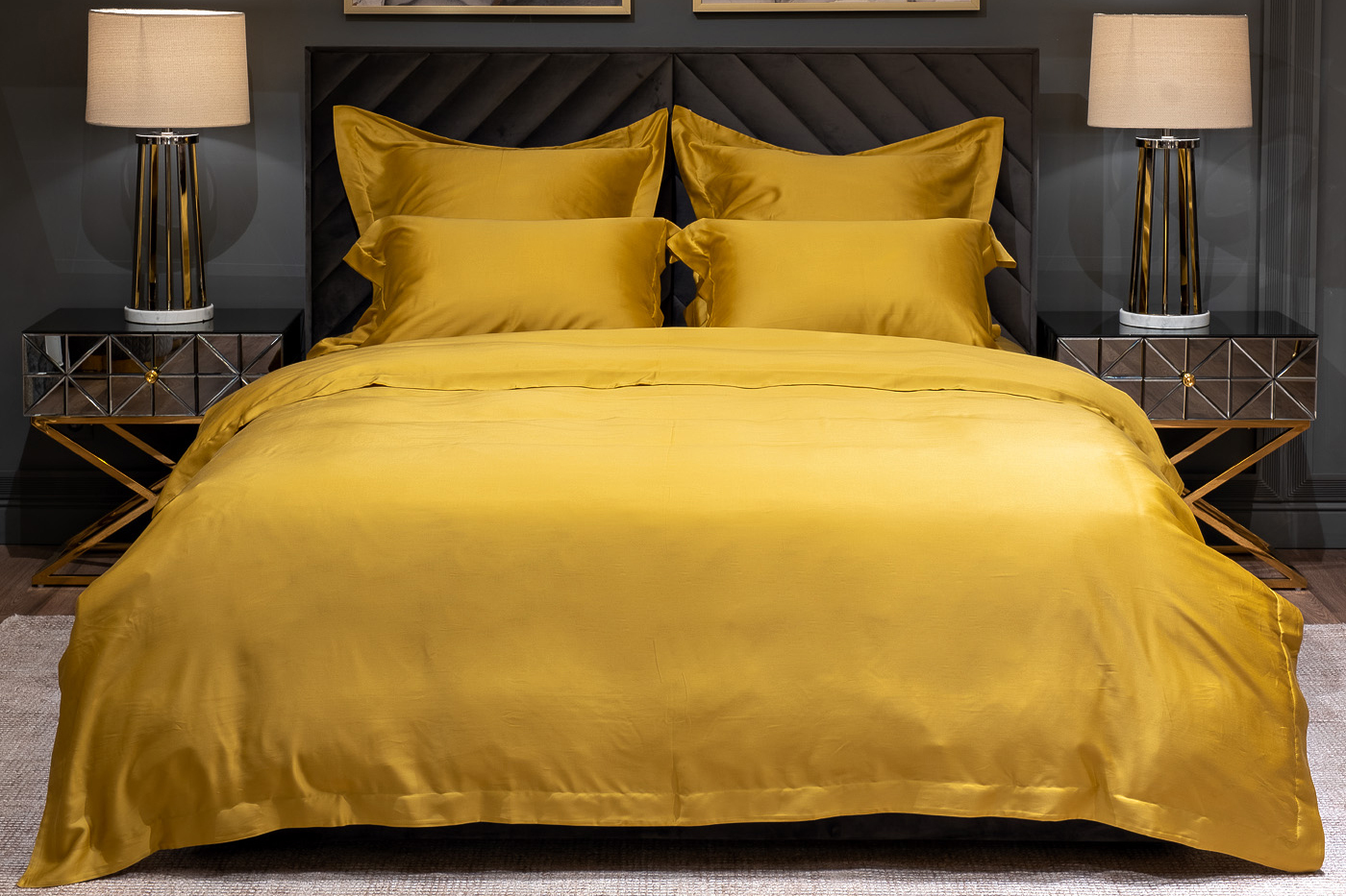 Комплект из 2х наволочек Сопрано 70х70см горчичный Garda Decor 131SH-4222-NAV SOPR GORCH