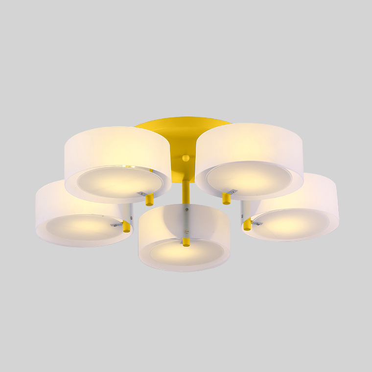 Потолочная люстра HEDDA D73 5 lamps Yellow by ImperiumLoft