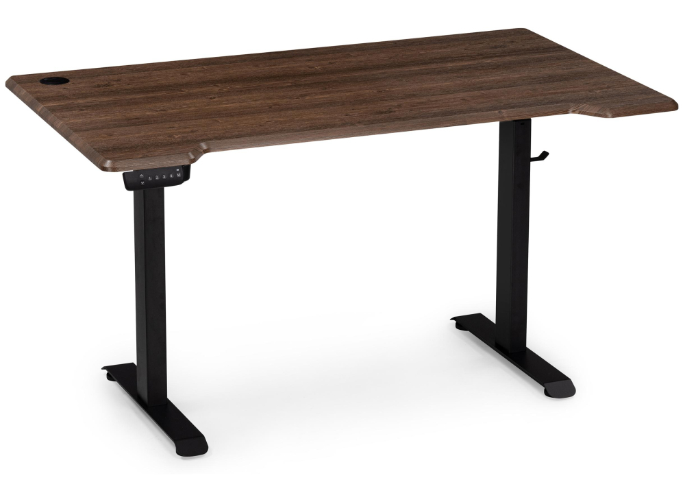 Стол Woodville Маркос с механизмом подъема 140х80х75 орех кантри / черный 536641