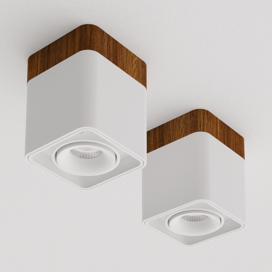 Накладной светодиодный светильник Ledron TUBING Wooden 30 White