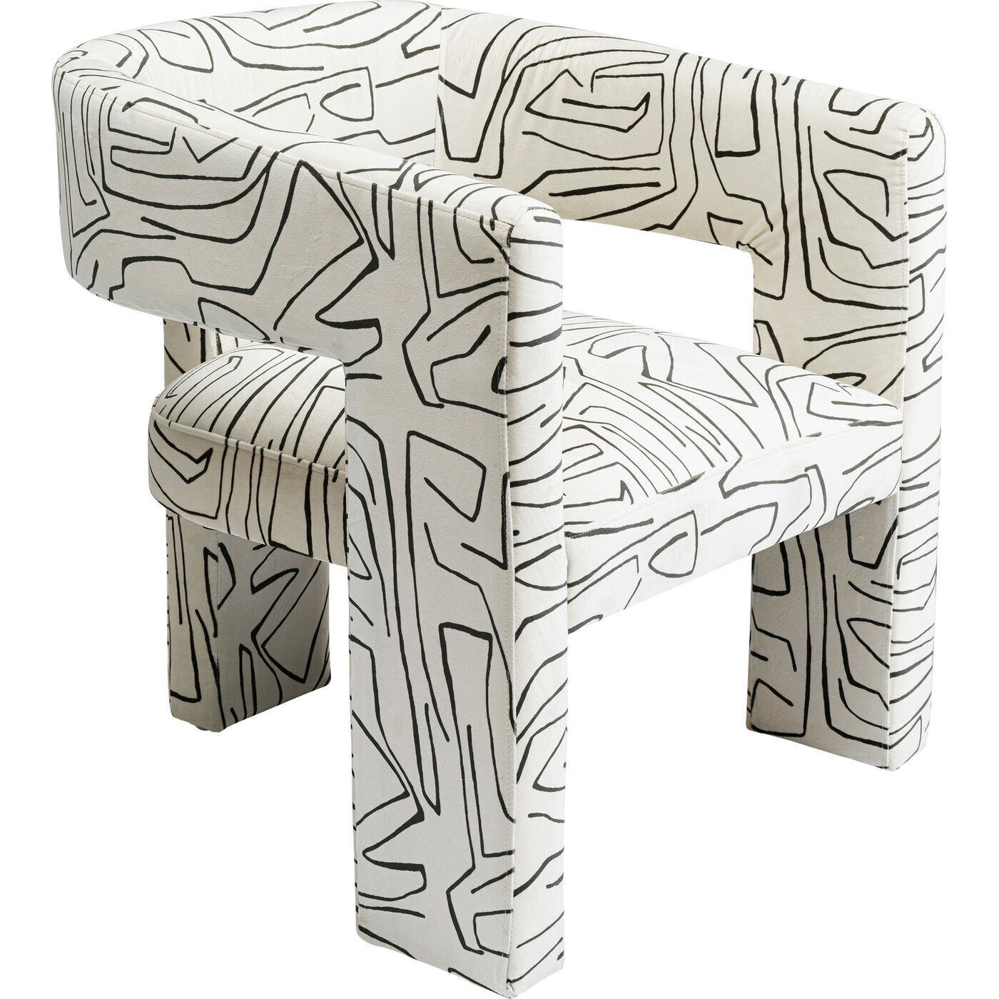 Стул мягкий с подлокотниками KARE Tripod 86467