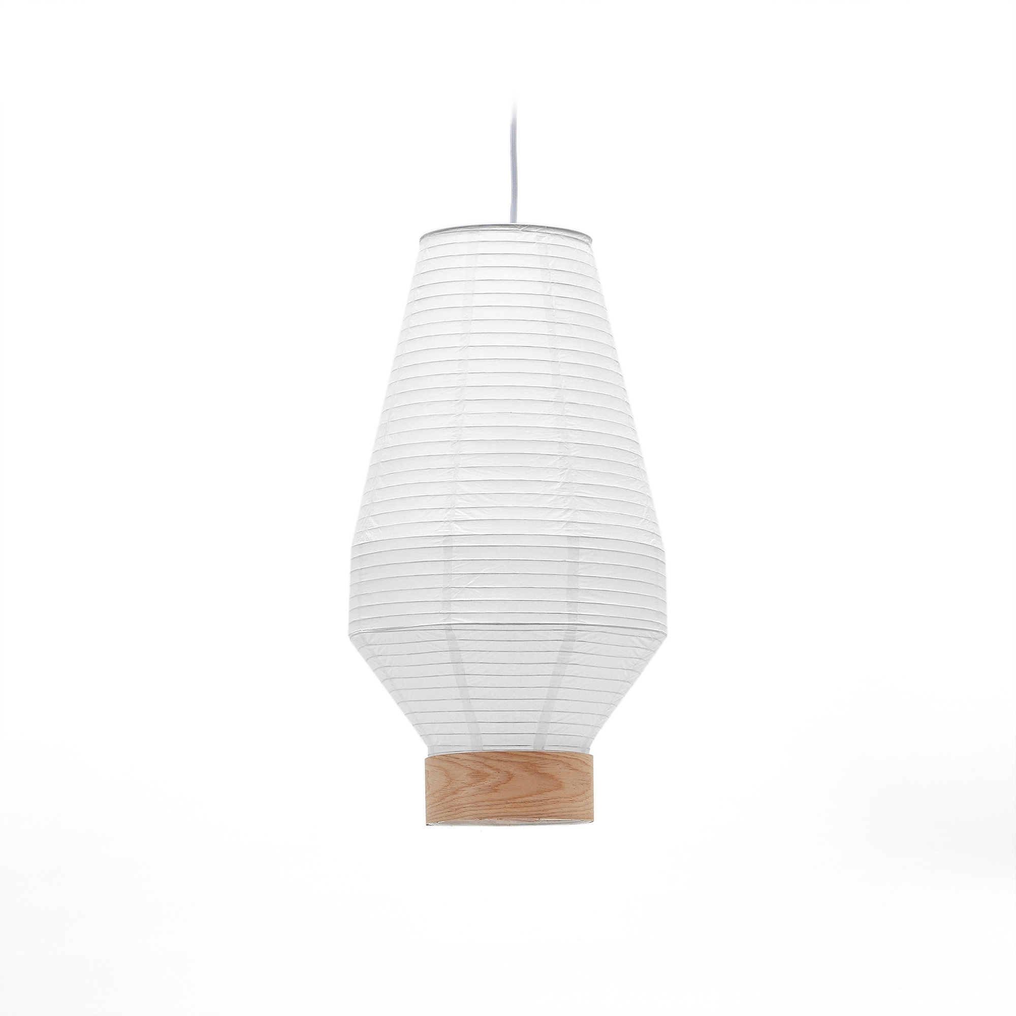 Hila Абажур для подвесного светильника из белой бумаги и натурального шпона Ø 30 см La Forma (ex Julia Grup)