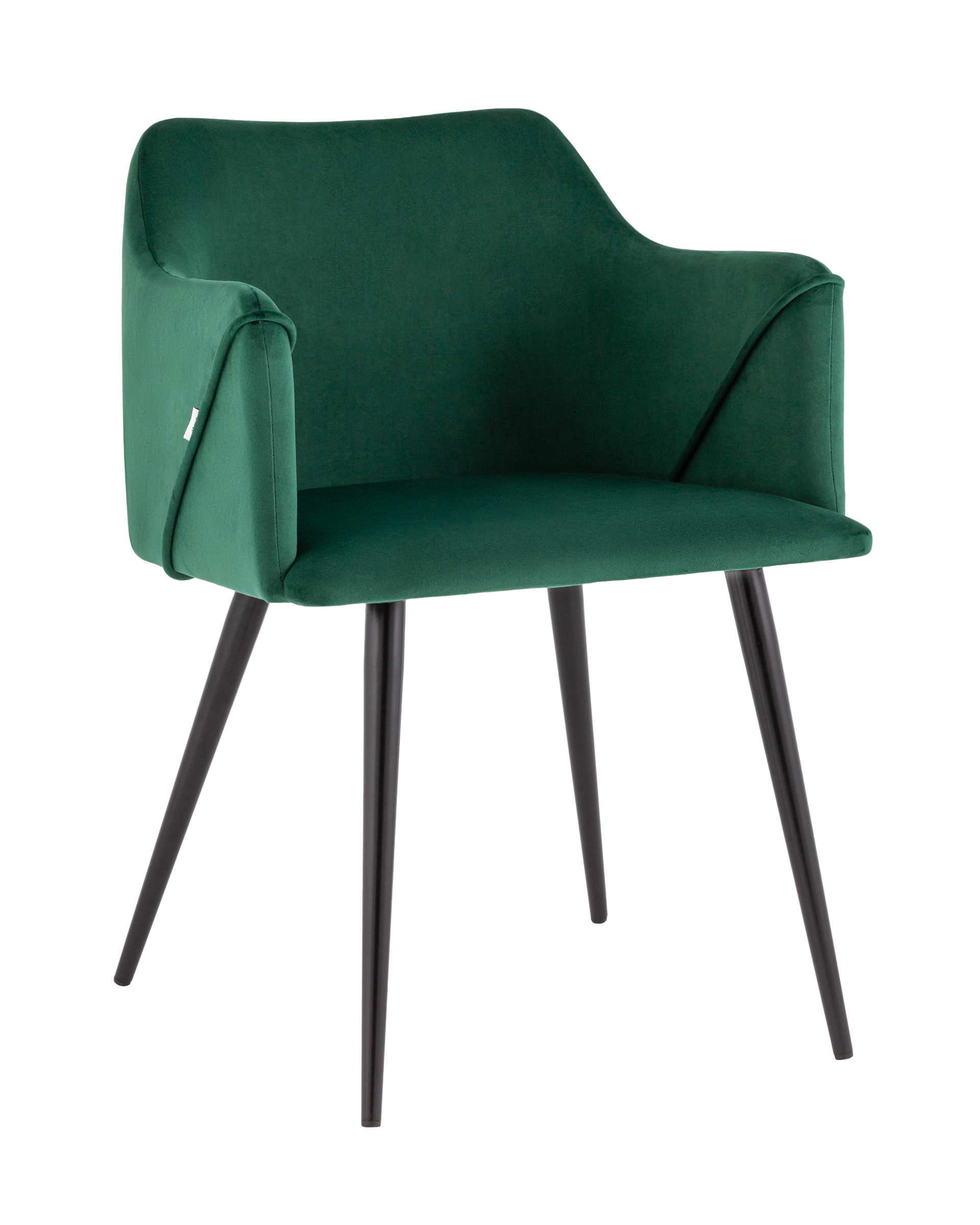 Стул с подлокотниками Джоэл велюр зелёный Stool Group