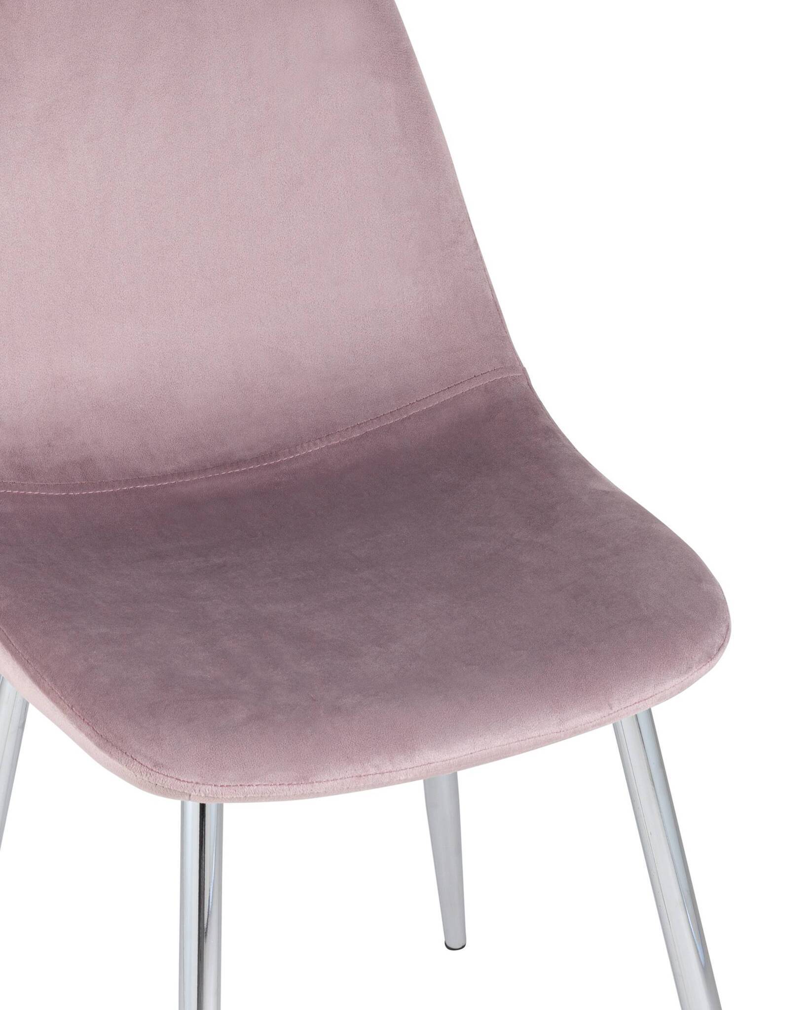 Стул Валенсия велюр розовый хромированные ножки Stool Group
