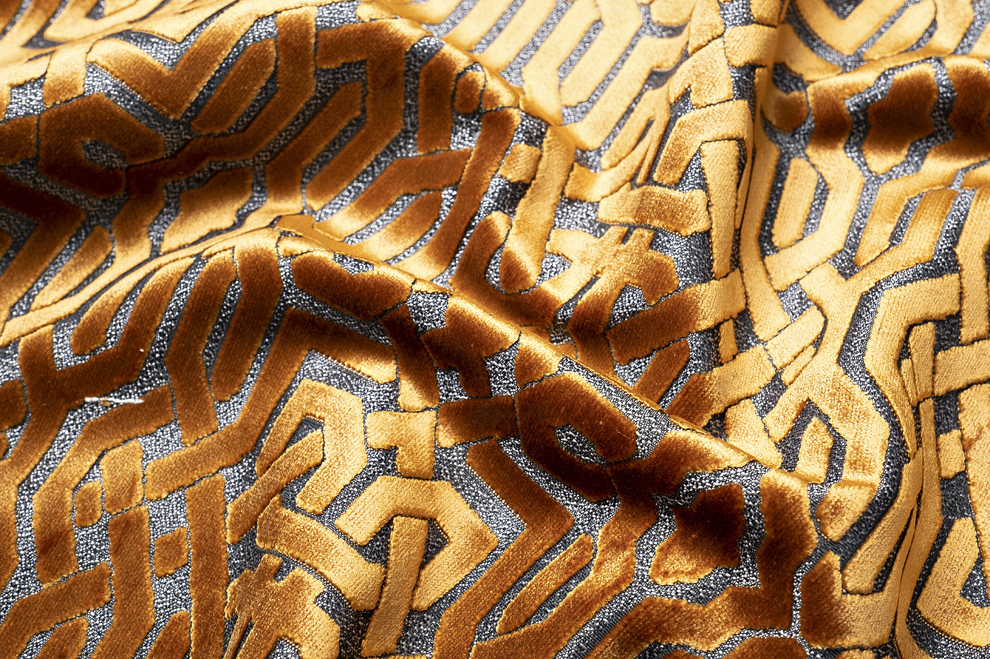 Ткань портьерная/мебельная LATTICE оранжевая Garda Decor 134LS-127062740-LATTICE ORANG