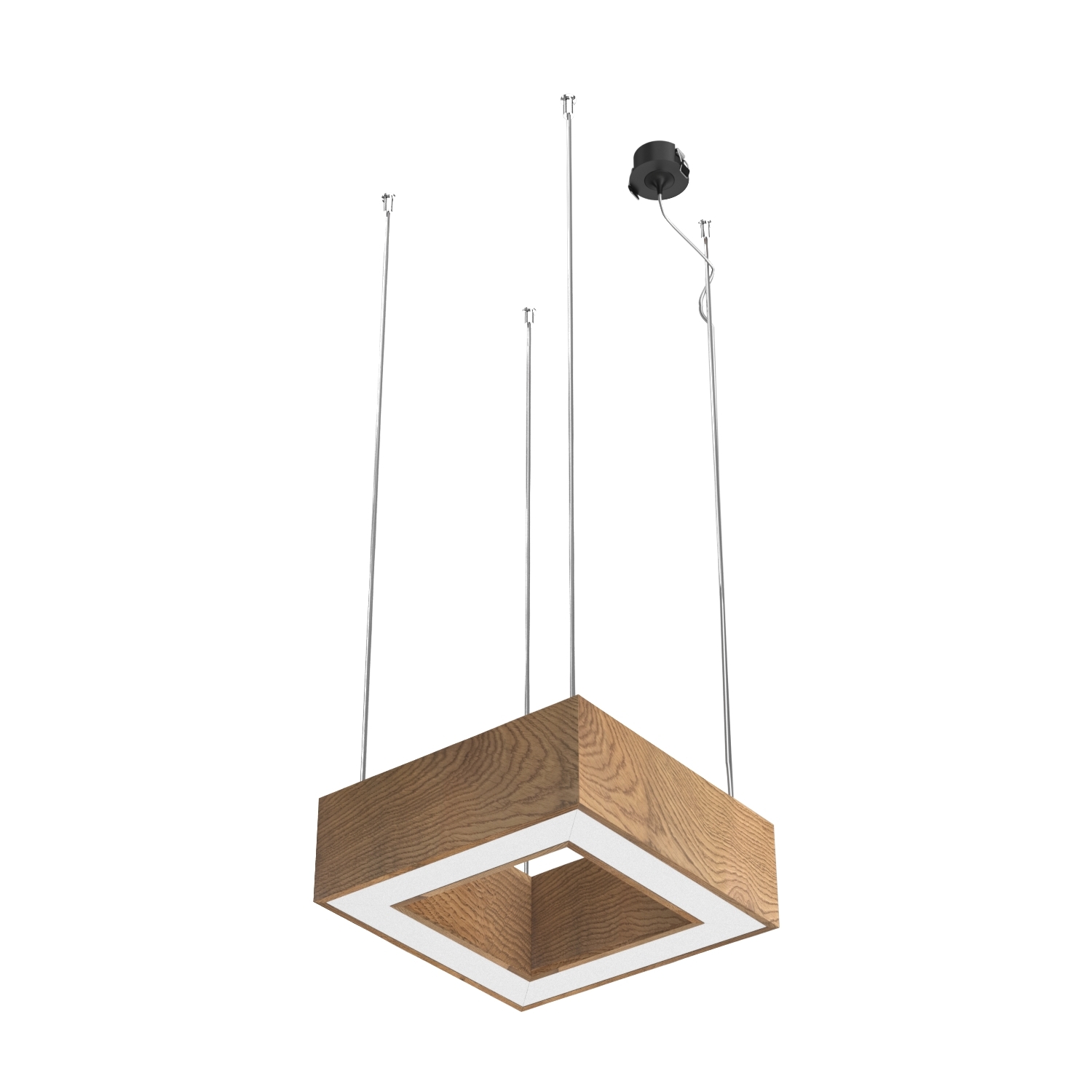 Подвесной светодиодный светильник Ledron KVADRO Basic 195 Black 3000K