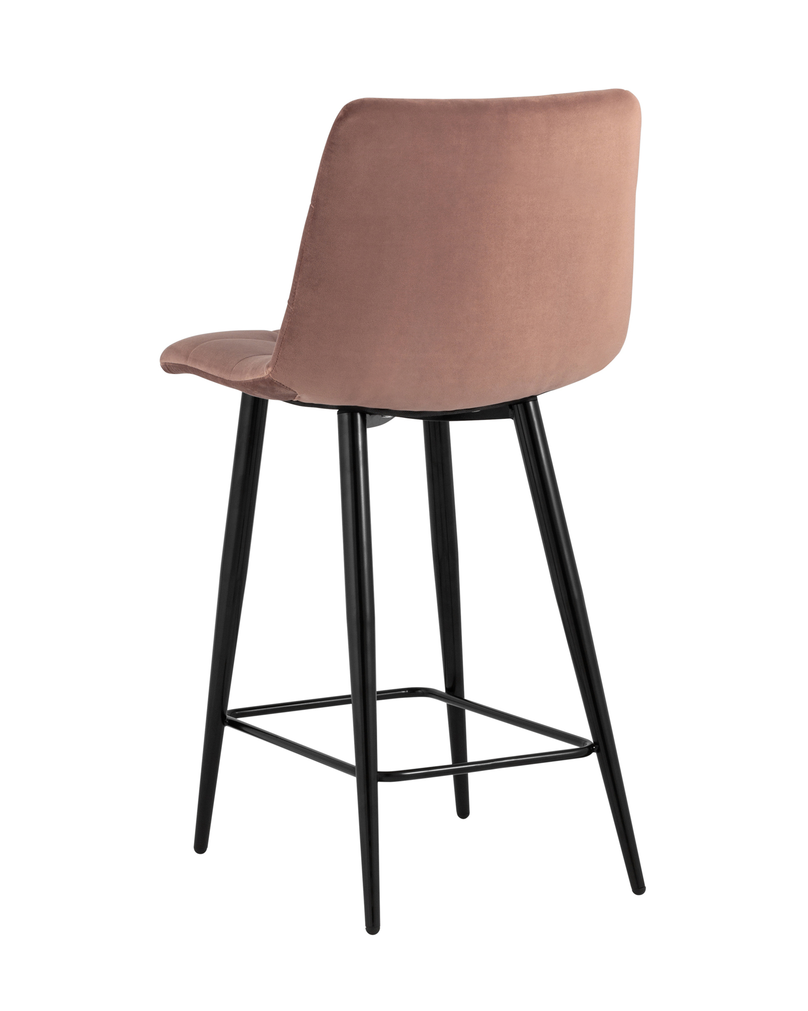 Стул полубарный Джанго велюр пыльно-розовый высота сиденья 60 см Stool Group