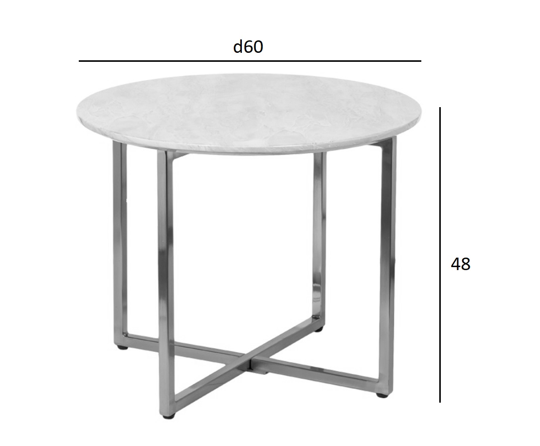 Столик журнальный круглый черный/ром Garda Decor 30B-85521