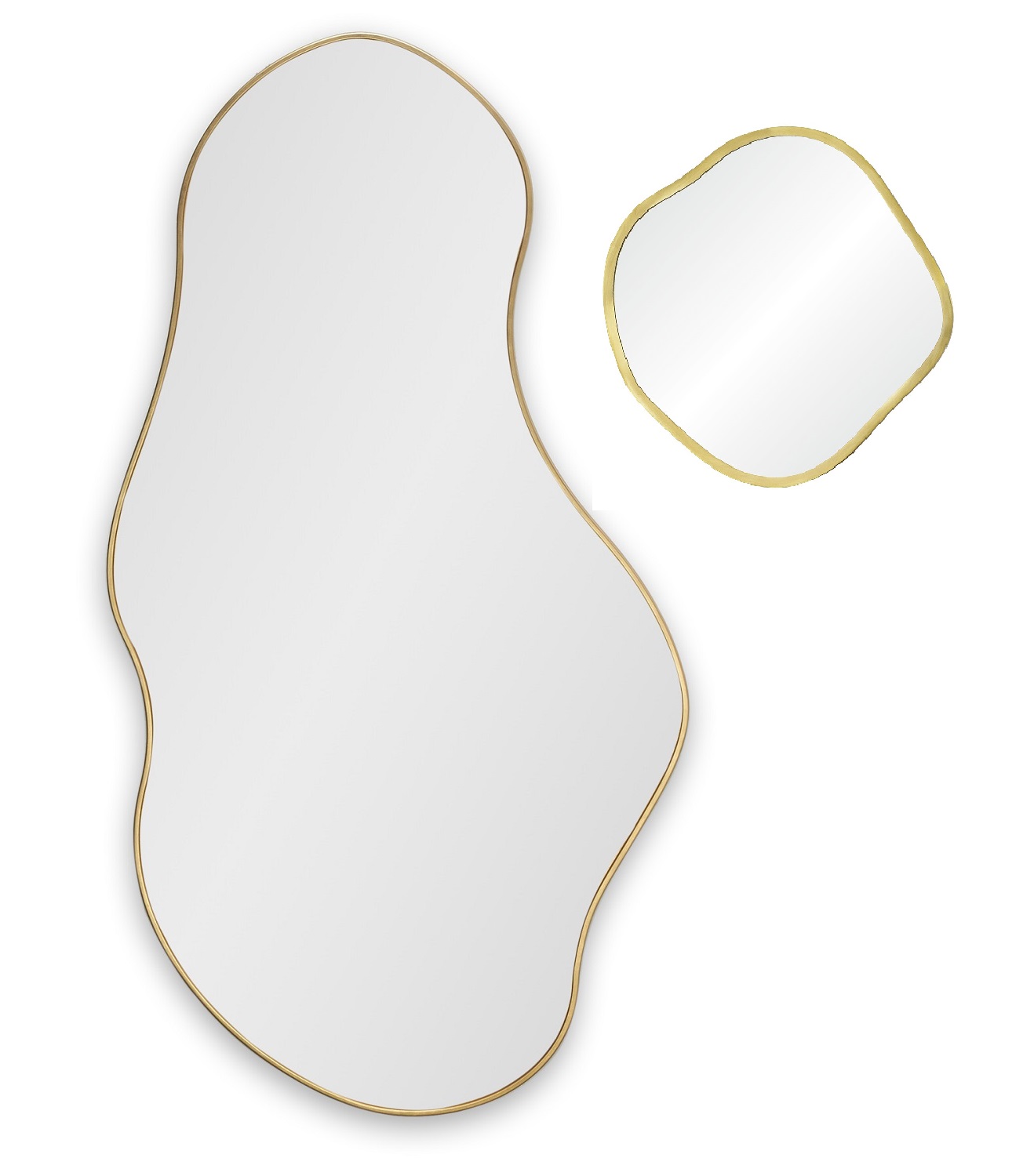 Lake Panno Gold Сет из 2-х зеркал 58*110 см, Ø41 см Art-Zerkalo SM122GL