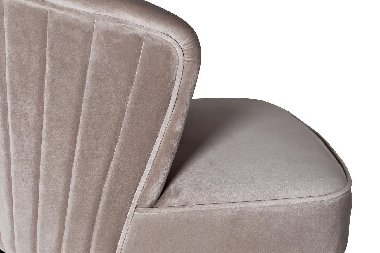 Стул барный велюровый жемчужно-серый Garda Decor 48MY-4115-B PEG