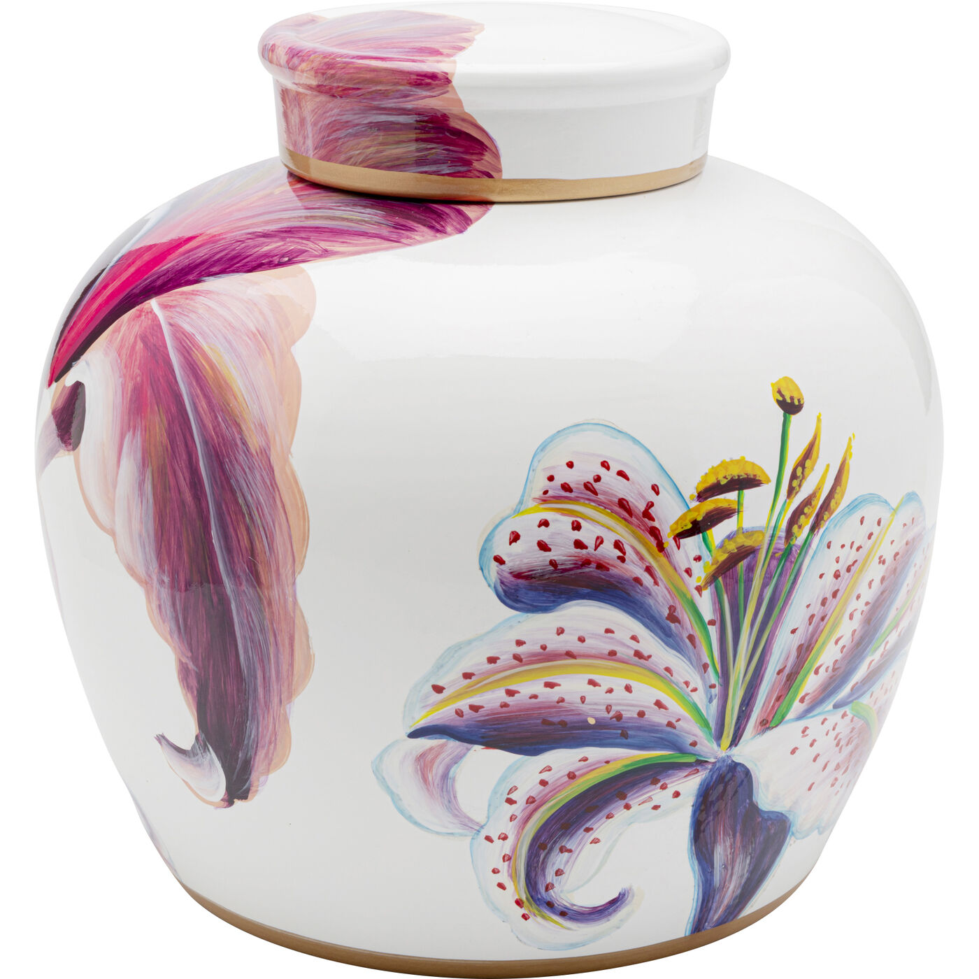 Банка декоративная Lillies Pink Ø27cm KARE 58107
