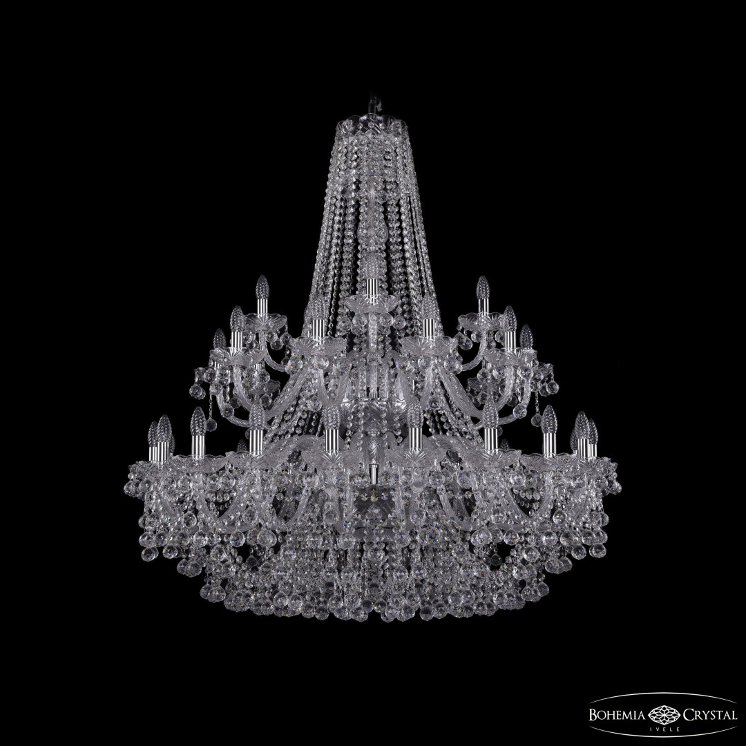 Люстра хрустальная 1409/20+10+5/400/2d Ni