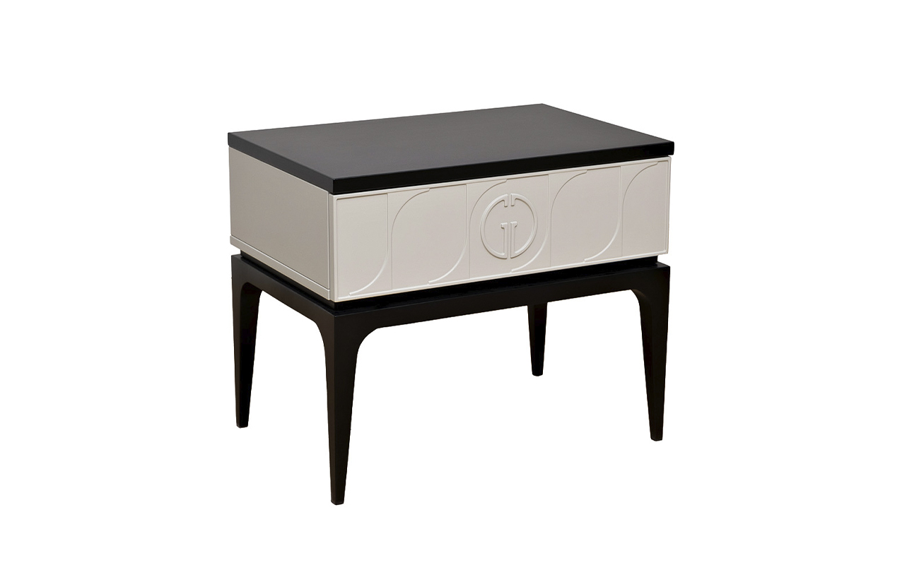 Тумбочка прикроватная Spinola черно-серая Garda Decor GD-00002